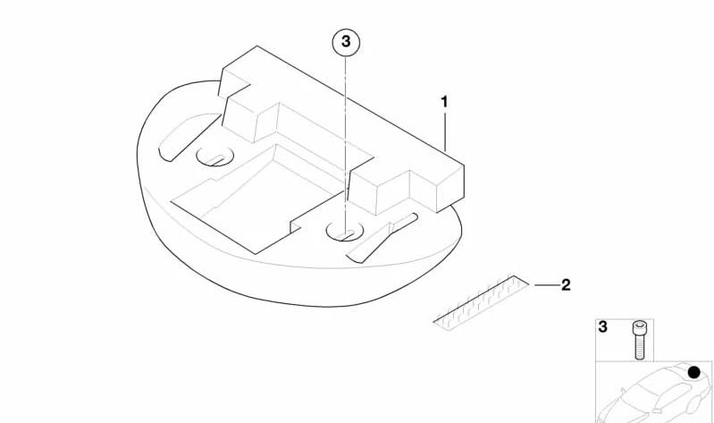 Cinta adhesiva de velcro para BMW Serie 3 E46 (OEM 51717893999). Original BMW