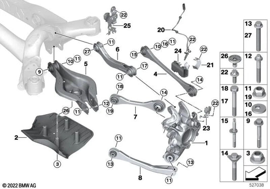 Lenkarmunterstützung für BMW E53, E70, 3er E46, F30, F80 (OEM 34526895259). Original BMW.