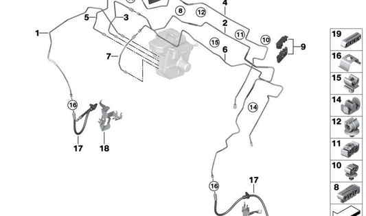 OMBRESS OMBRESS 34309501123 pour BMW G87, G20, G21, G80, G81, G22, G23, G26, G82, G83. BMW d'origine.