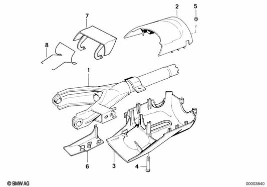 Cubierta Inferior para BMW Serie 5 E34, Serie 7 E32 (OEM 32311157674). Original BMW.