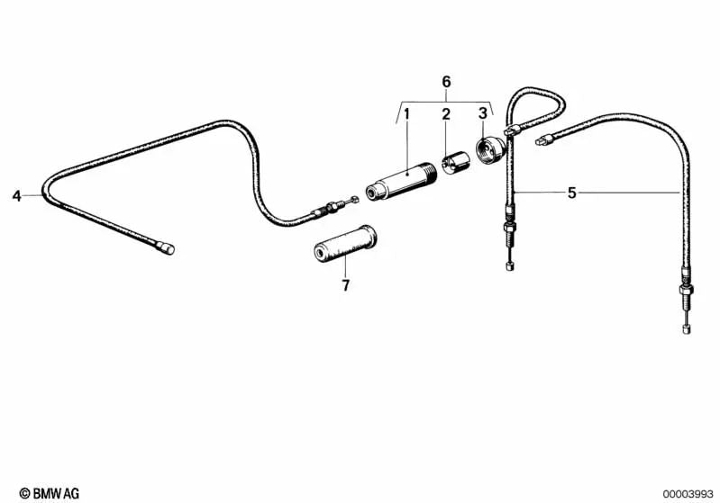 Cable de arranque para varios modelos de BMW R (OEM 32731240800). Original BMW