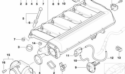 Pressure Sensor 240KPA for BMW E46, E39, E38, E53 (OEM 13622246977). Genuine BMW