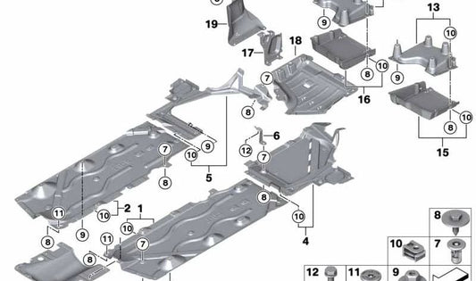 Il rivestimento inferiore del serbatoio sinistro per BMW F52 (OEM 51757376939). BMW originale