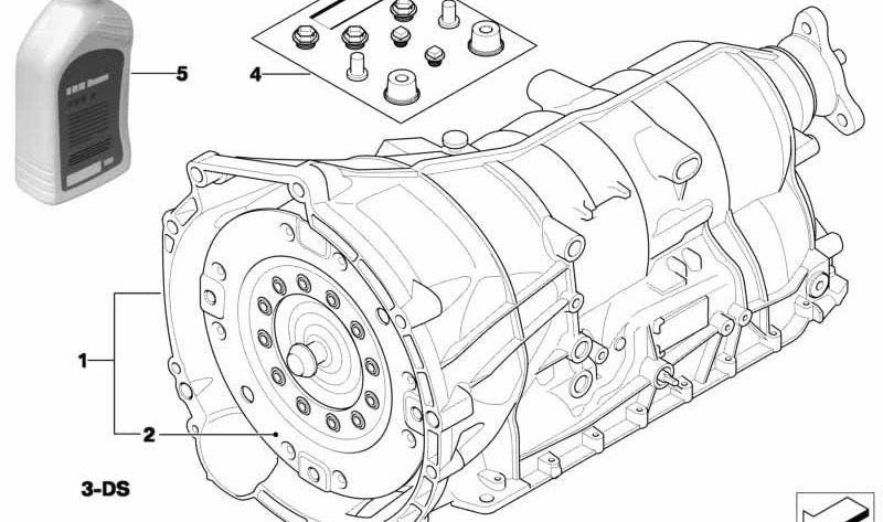 Convertidor de par OEM 24407592533 para BMW Serie 3 (E90, E91, E92, E93) y Serie 7 (F01, F02). Original BMW.