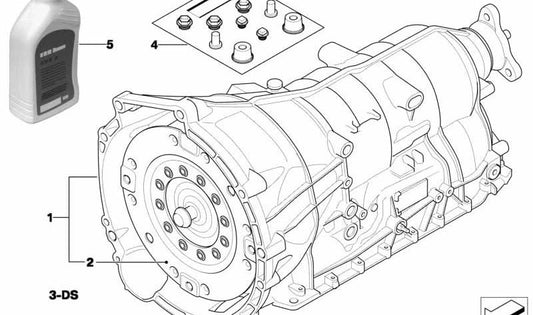 Convertidor de par OEM 24407592533 para BMW Serie 3 (E90, E91, E92, E93) y Serie 7 (F01, F02). Original BMW.