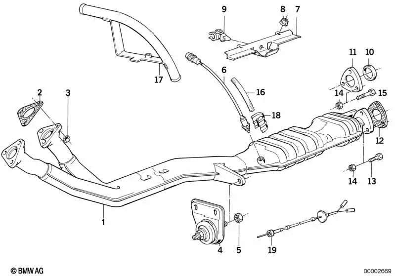 Flansch for BMW E28, E24, E23 (OEM 18111178137). Genuine BMW