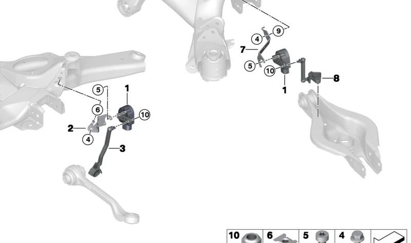 Barra de acoplamiento trasera para BMW G42, G20, G21, G28, G22, G23, G26, G29 (OEM 37148851844). Original BMW