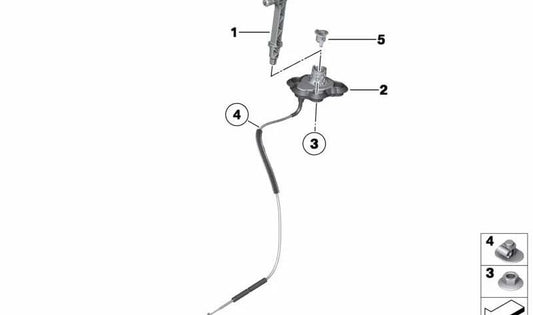 Desbloqueo de emergencia para BMW Serie 5 F07, F10, Serie 7 F01, F02, F04 (OEM 24507577577). Original BMW