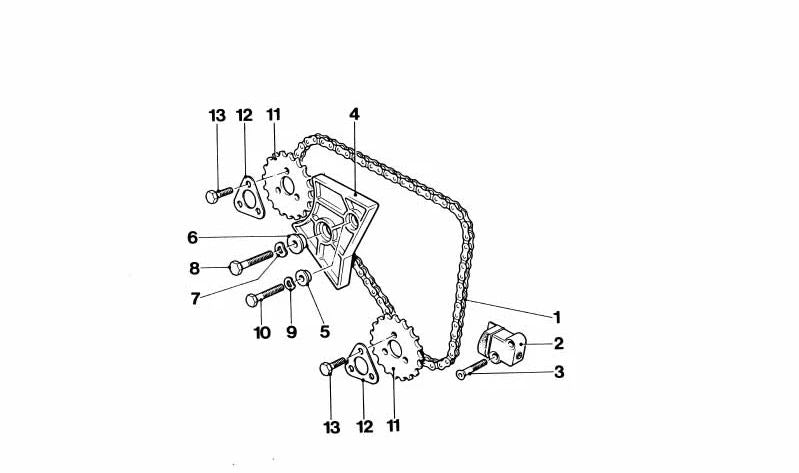 Piston de tendeur de chaîne OEM 1112148250 pour BMW E36, E46, E83, E85, Z3, Z4. BMW d'origine.