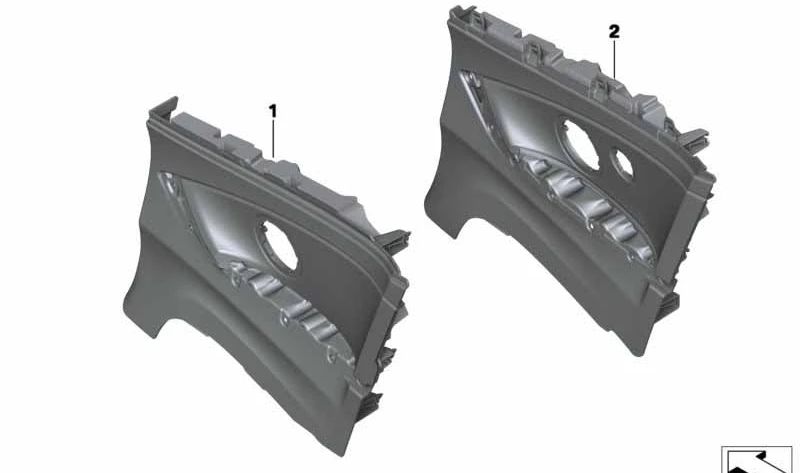 Painel lateral traseiro direito 51437463890 para BMW F33. BMW original.