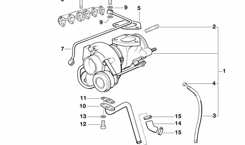 Tubería de retorno para BMW E36, E34, E39, E38 (OEM 11422245204). Original BMW