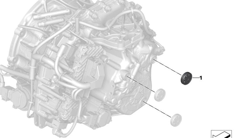 Tapa de cierre (Dichtdeckel) OEM 28005A7DE69 para BMW F40, F52, F44, F46, U06, F49, F39. Original BMW.