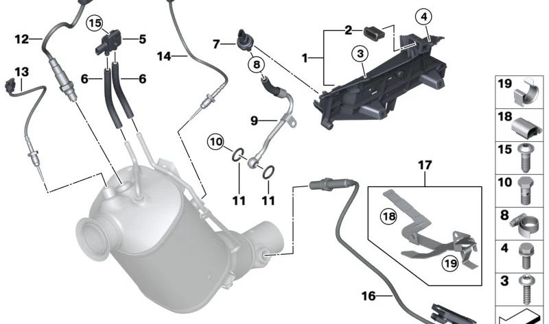 Abrazadera de cable para BMW F22, F34, E60N, E61N, F07, F10, F11, E63N, E64N (OEM 11787567189). Original BMW