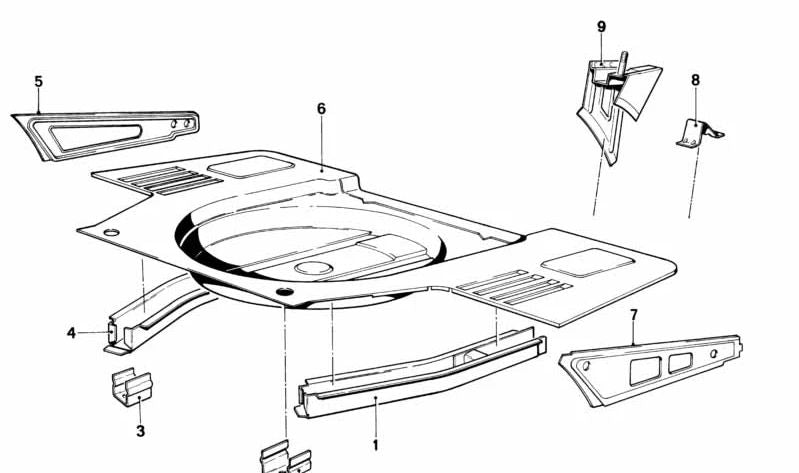 Separador de maletero original OEM 41131855007 para BMW Serie 3 (E21).