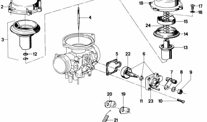 Levier de démarrage OEM 13111335315 pour BMW R50, R60, R75. BMW d'origine.