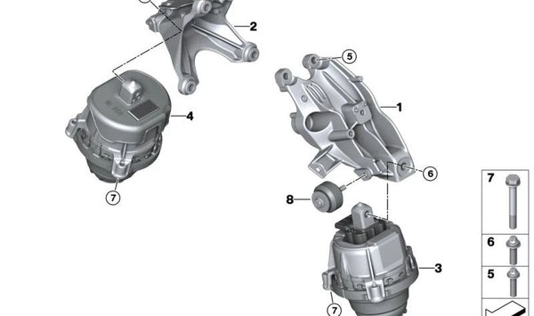 Amortiguador armónico (Tilger) OEM 22119452143 para BMW G20, G21, G30, G31, G01, G08, G02. Original BMW.