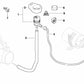 Hose collector for BMW E46, E39, E38 (OEM 13901712862). Original BMW.