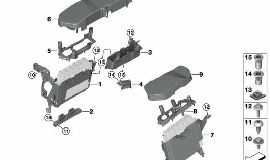 BMW Adapter 5 G30N Series, G30N, 7 G11n Series, G12N, série 8 G14, G15, G16 (OEM 12907935555). BMW d'origine.