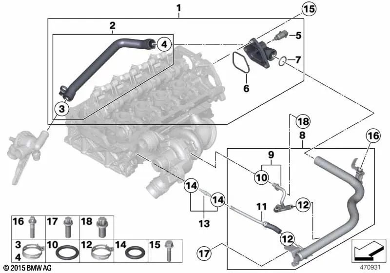 Profildichtung para BMW Serie 1 F20, F21 Serie 3 F30, F31, F35 (OEM 11537603223). Original BMW.