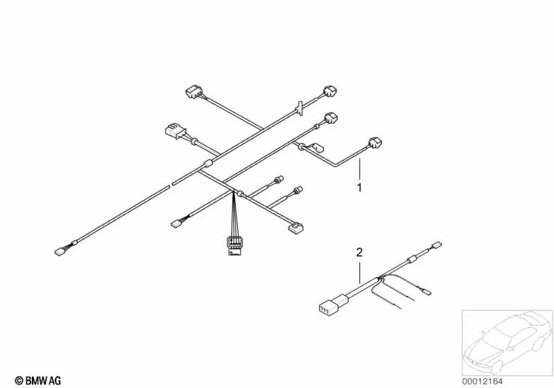 Juego de cables calefacción/climatización para BMW Serie 5 E39 (OEM 64118377769). Original BMW