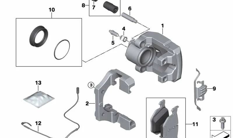 Pinza de freno delantera derecha OEM 34216789350 para BMW X5 (E70), X5 LCI (E70), X6 (E71). Original BMW