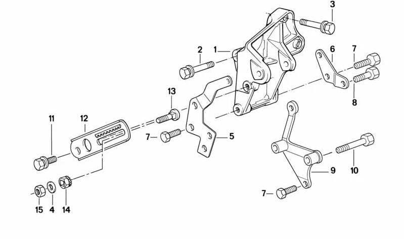 Abrazadera de tensión OEM 32421714641 para BMW E30, E34, Z1. Original BMW.