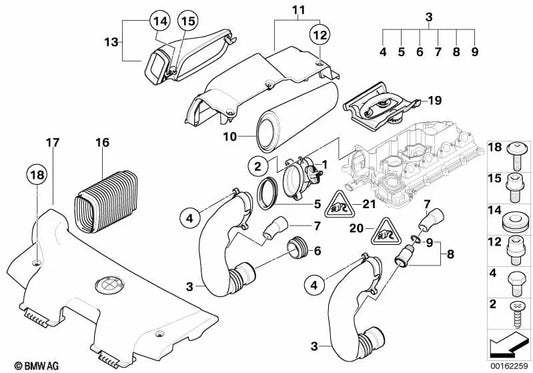 Fuelle para BMW Serie 1 E87 (OEM 13717790603). Original BMW