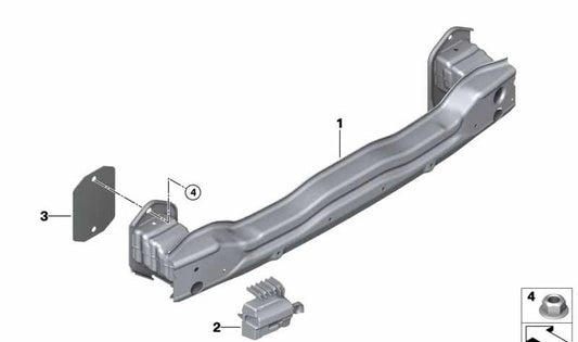 Amortiguador trasero izquierdo OEM 51129498853 para BMW G02 (X4). Original BMW