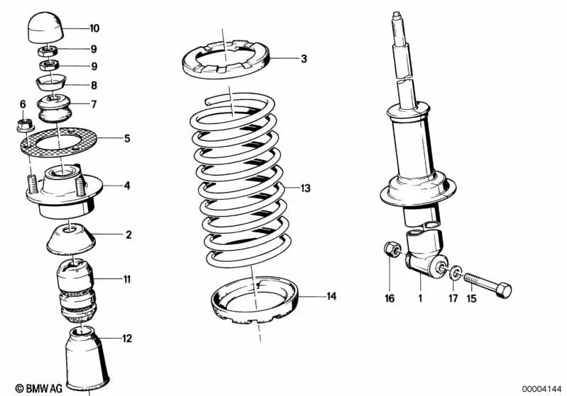 Tubo de protección para BMW Serie 5 E12, Serie 6 E24, Serie 7 E23 (OEM 31331117663). Original BMW.