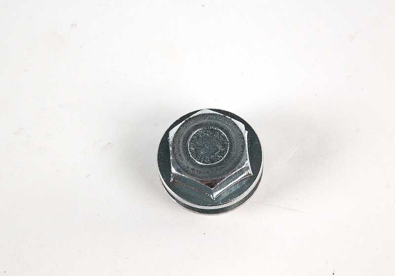 Closing screw with sealing ring for BMW 3 Series E36, 5 Series E34, E39, 7 Series E38 (OEM 11311722674). Original BMW.