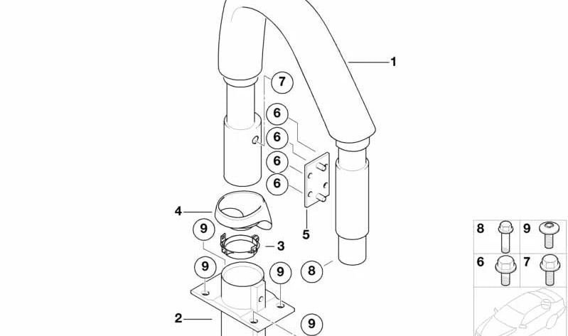 Tornillo de cabeza hexagonal para BMW E52 (OEM 07119901677). Original BMW