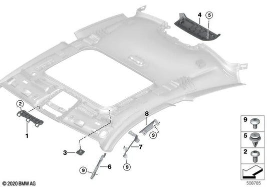 Blenda de luz de freno trasera para BMW Serie 4 G22, G82 (OEM 51448096856). Original BMW.