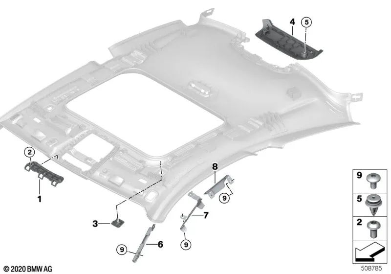 Tornillo avellanado con reborde para BMW E36, G20, G21, G28, G81, G22, G82, E65, E66, F01, F02, I01, E53 (OEM 07146961198). Original BMW