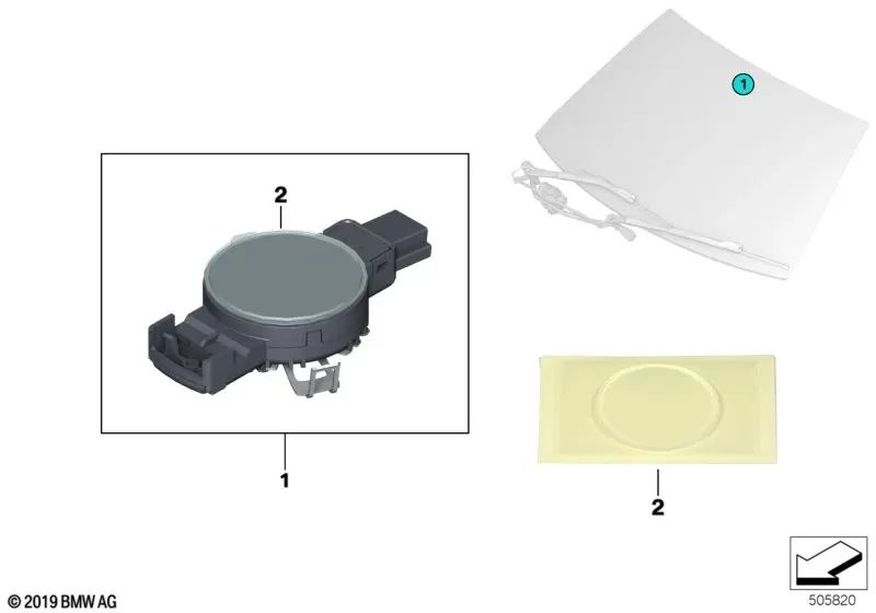 Solar/Condensation Sensor for BMW F20, F21, F22, F23, F30, F31, F34, F32, F33, F36, I01 (OEM 61359877613). Genuine BMW