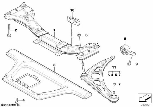 Tope de Desplazamiento para BMW Z4 E85, E86 (OEM 22116770455). Original BMW