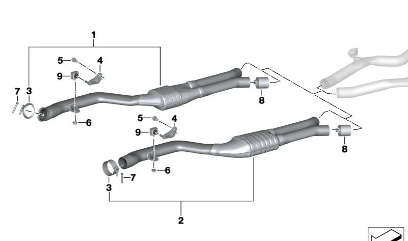 Goma de soporte para BMW Z4 G29 (OEM 18308632096). Original BMW