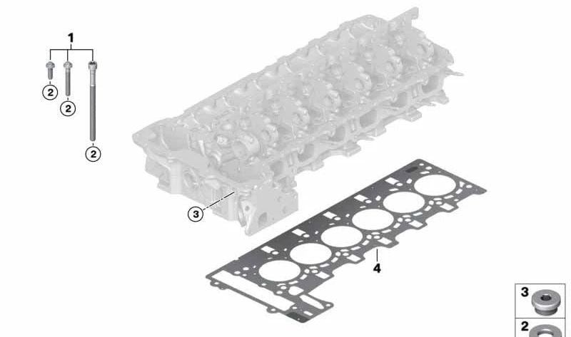 Asbestos-free cylinder head gasket for BMW F87N, F80, F82, F83 (OEM 11127849620). Original BMW