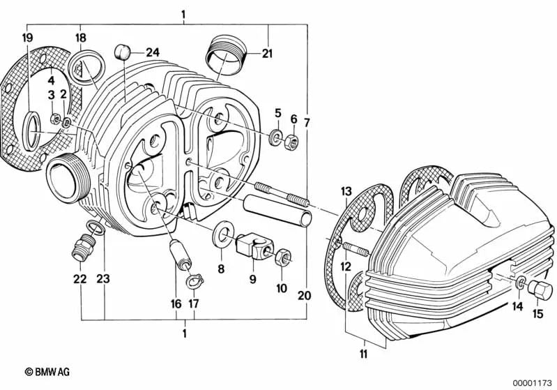 Tuerca Hexagonal para BMW Serie R 248 (OEM 11111263903). Original BMW