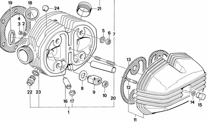 Tapa de culata izquierda OEM 11121263762 para BMW. Compatible con modelos BMW E30, E34, E36, E28, Z3. Original BMW.