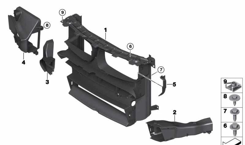 Conducto de aire de freno derecho para BMW X5 F85, X6 F86 (OEM 51748056316). Original BMW.