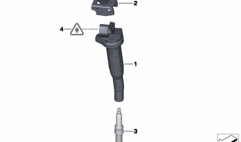 Hochleistungs -OEM -Zündscheibe 12120040581 für BMW F07, F10, F11, F06, F12, F13, F01, F02, F15, F16. Original BMW.