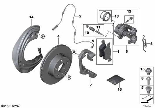 Disco de freno ventilado para BMW G42, G20, G20N, G21, G21N (OEM 34106877211). Original BMW