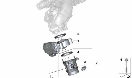 BMW -Lastrohr 1 F20N -Serie, F21N, F40, Serie 2 F22, F23, F44, F45, F46, Serie 3 F30, F31, F34, Serie 4 F32, F33, F36, Serie 5 F10N, F11N, X1 F48, X2 F39 , X3 F25, X4 F26, X5 F15, Mini F54, F55, F56, F57, F60 (OEM 11618511339). Original BMW