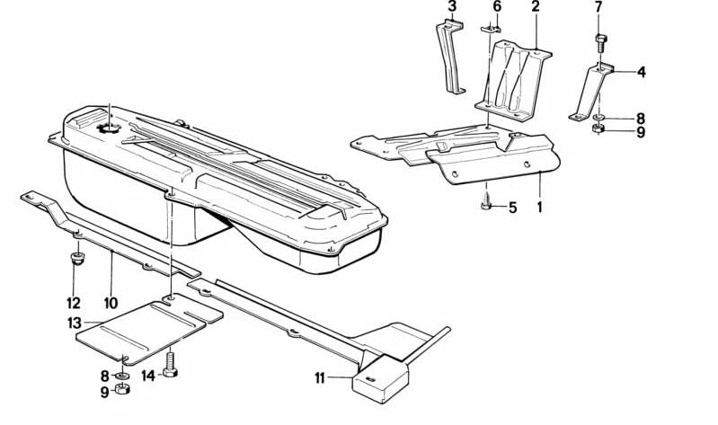 Soporte izquierdo para BMW Serie 3 E30 (OEM 16111177346). Original BMW