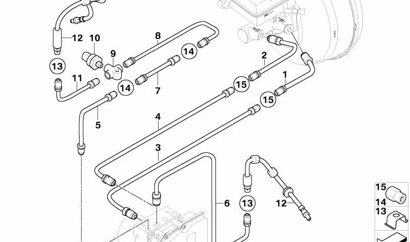 Tubería para BMW Serie 5 E60, E61 (OEM 34326772572). Original BMW