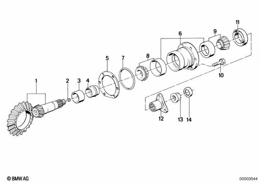 Sello de eje para BMW Serie 3 E30 (OEM 31521212516). Original BMW.