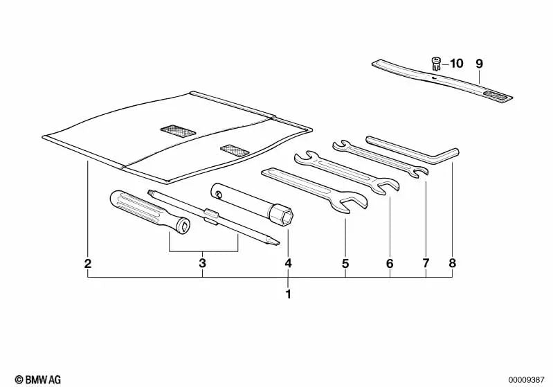 Allen key for BMW E36, E46, E34, E39, E32, E38, X5 E53 (OEM 71111237850). Genuine BMW