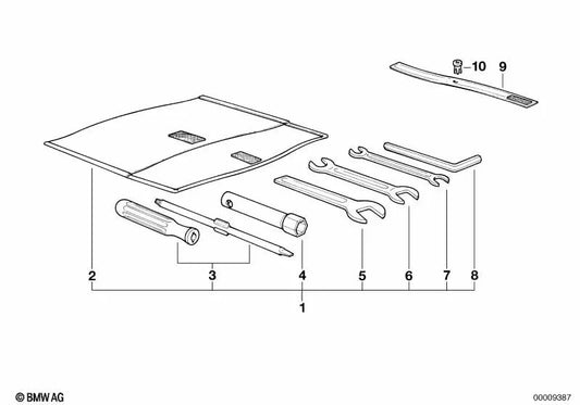 Allen key for BMW E36, E46, E34, E39, E32, E38, X5 E53 (OEM 71111237850). Genuine BMW