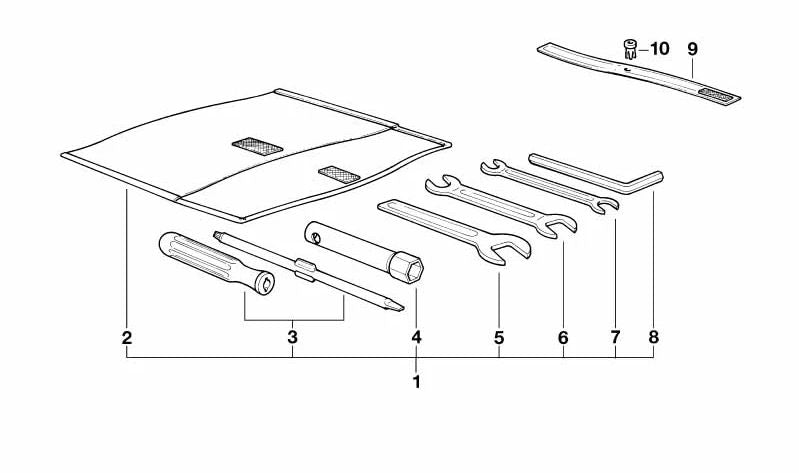 Llave Allen SW8 para BMW Serie 3 E36, E46, Serie 5 E34, E39, Serie 7 E32, E38, X5 E53 (OEM 71111237849). Original BMW