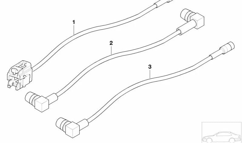 Cable de antena Audio/Video para BMW Serie 5 E39 (OEM 61126916309). Original BMW